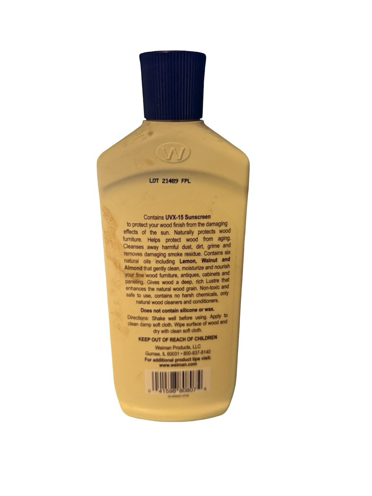 Weiman Furniture Cream with Lemon Oil, 70 % 8 fl oz. Discontinued HTF