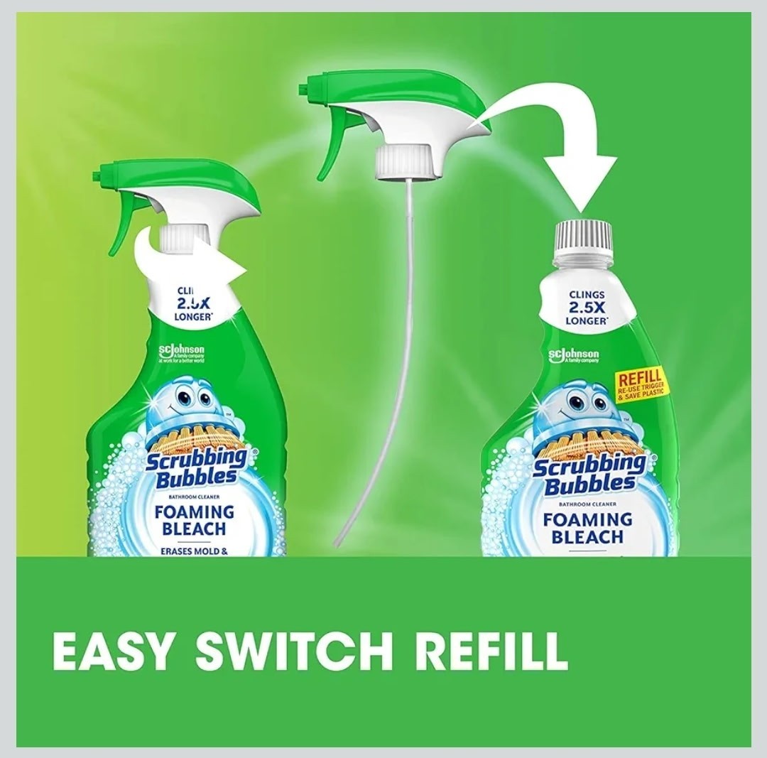 Scrubbing Bubbles Foaming Bleach Bathroom Cleaner, Refill Bottle, 32 oz .