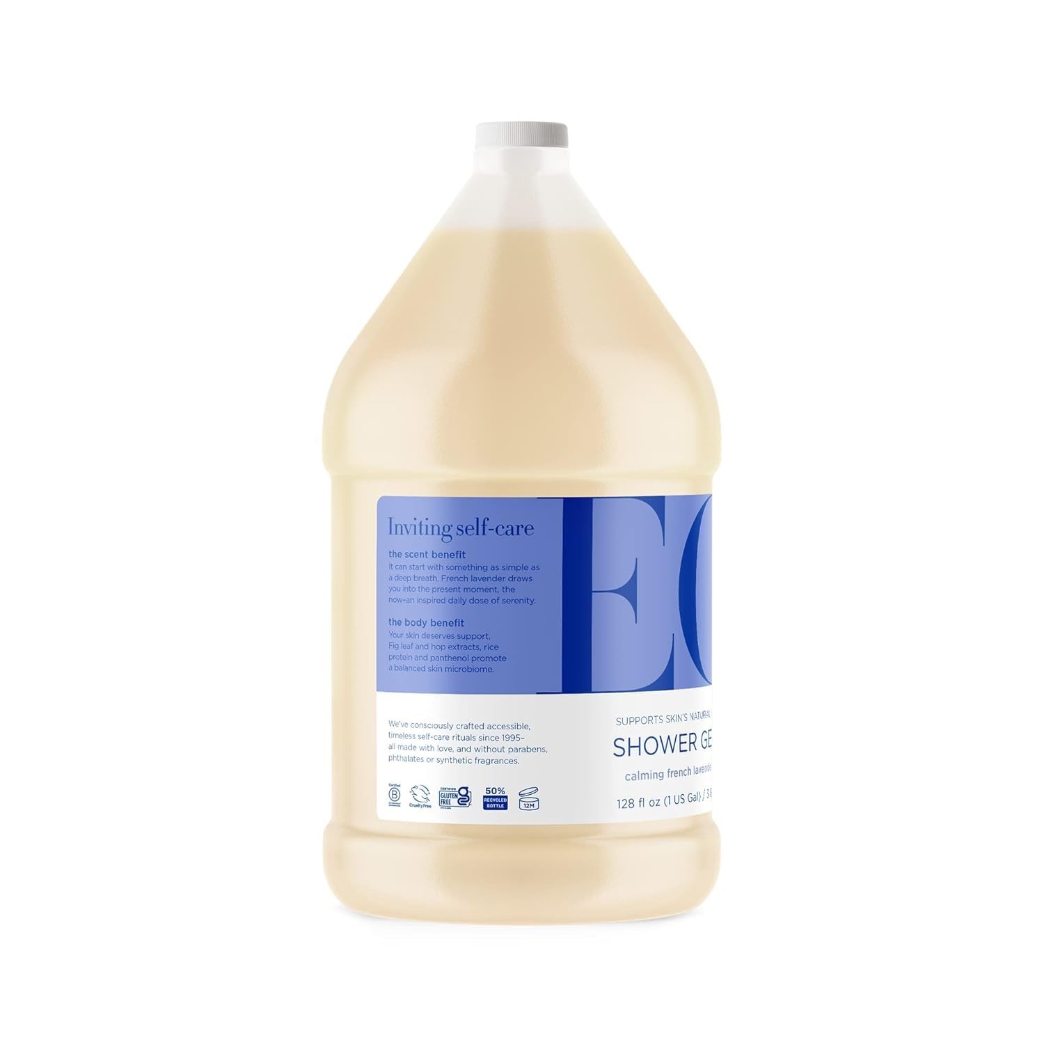 EO Shower Gel Refill, 1 Gallon, French Lavender, body wash made with Essential