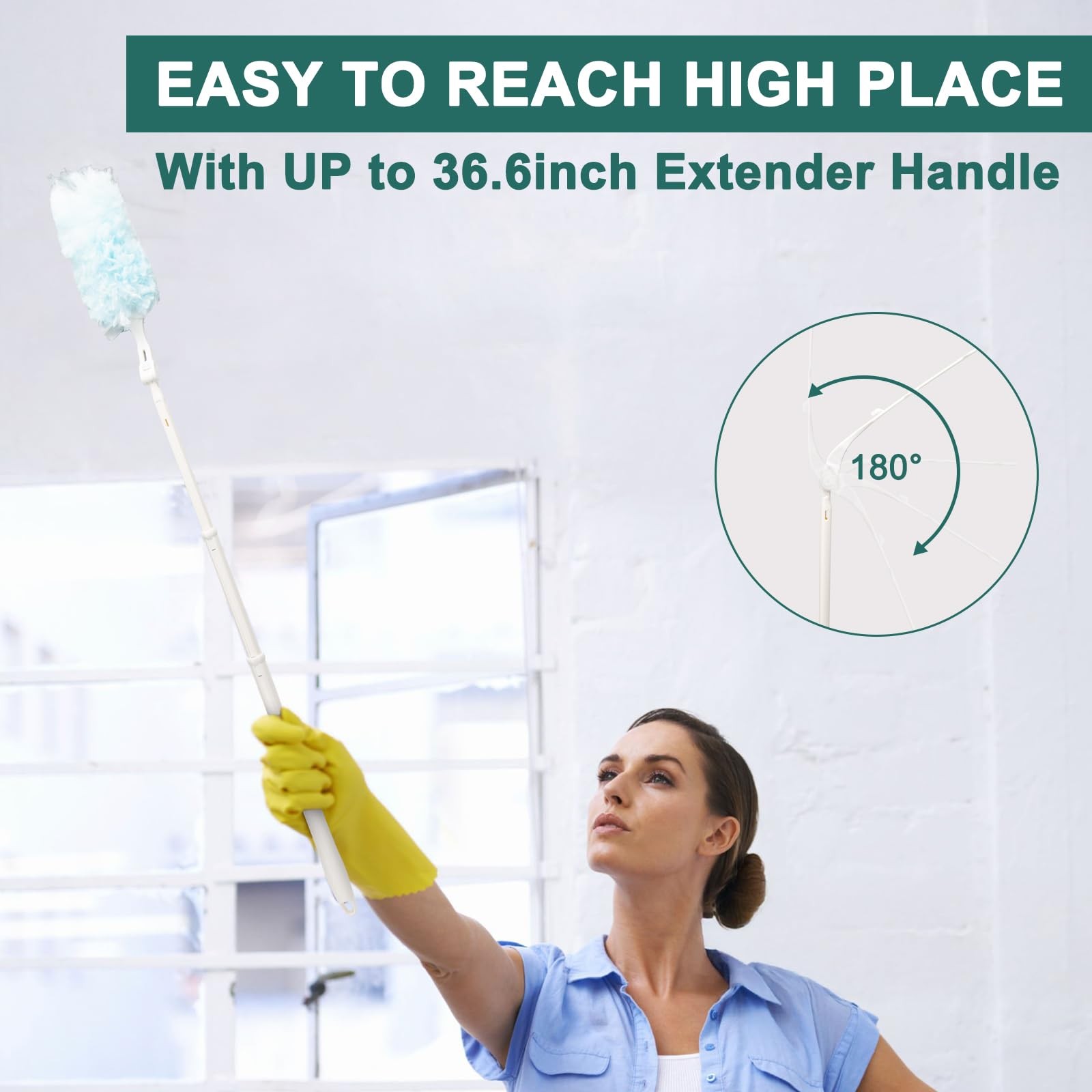 KeFanta Heavy Duty Duster Handles Replacement Compatible with Swiffer Duster …