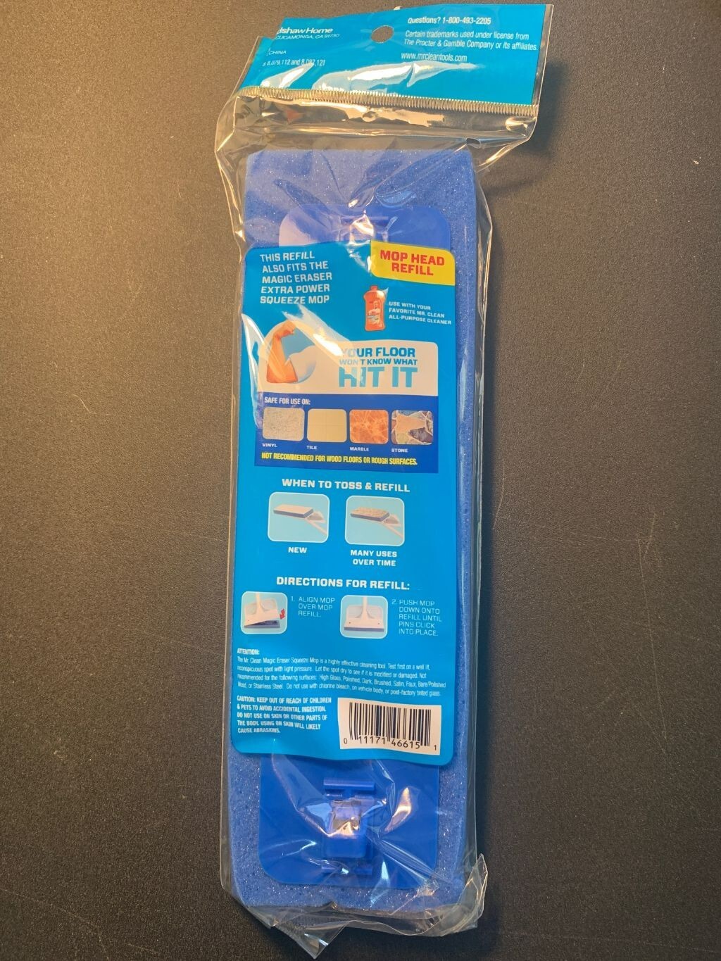 Mr. Clean Magic Eraser 446615 9.5×3 Foam Squeeze Mop Refill Type A – Pack of 12
