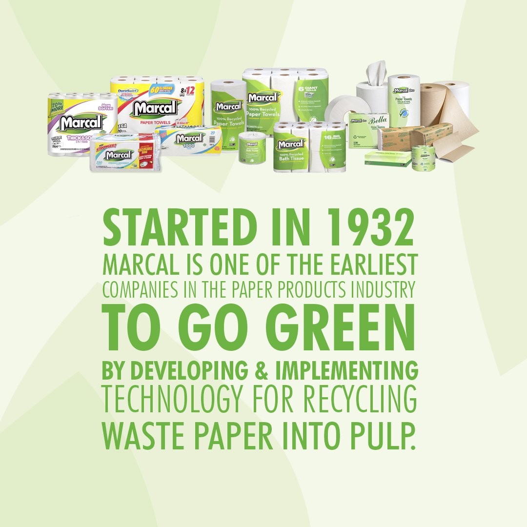 Marcal Paper Towels U-Size-It Sheets 2 Ply 140 Sheets Per Roll 100% Recycled –