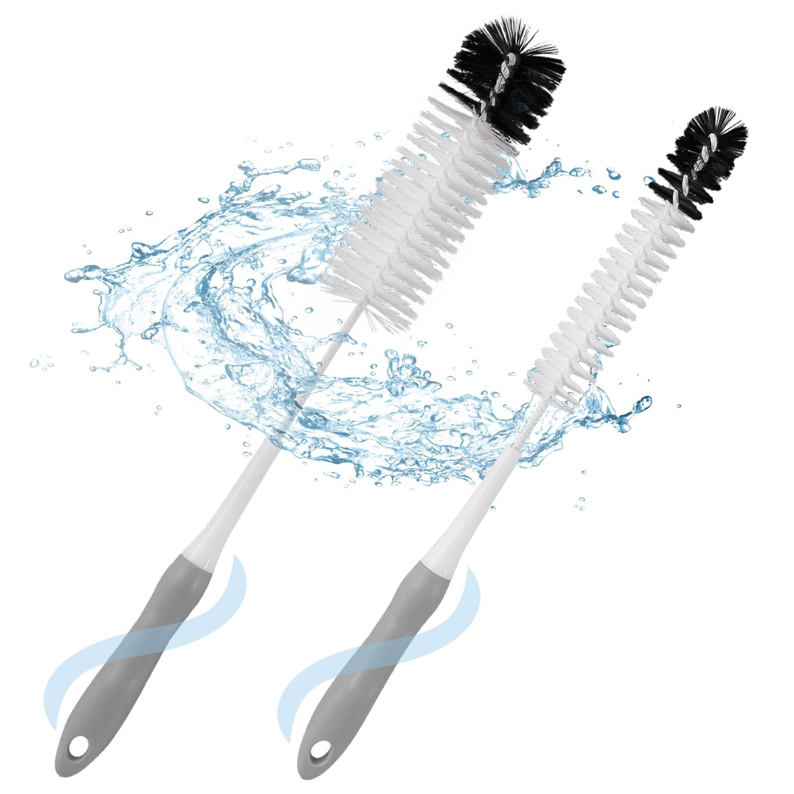 Bottle Cleaner Brush Set – Long Handle Bottle Brushes for Cleaning Narrow Nec…