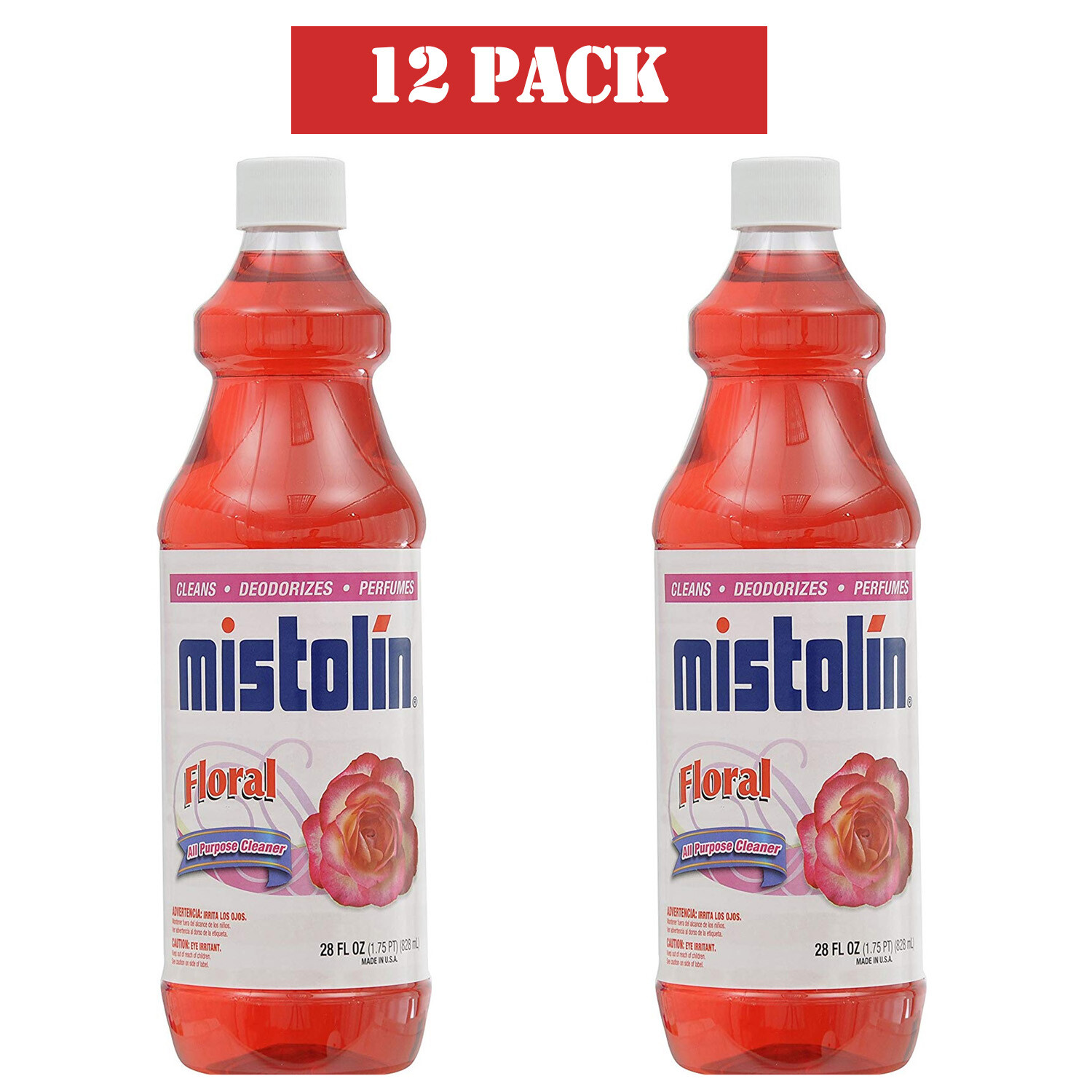 Mistolin General All Purpose Cleaning Solution Floral Scent 28 fl oz (12 PACK)