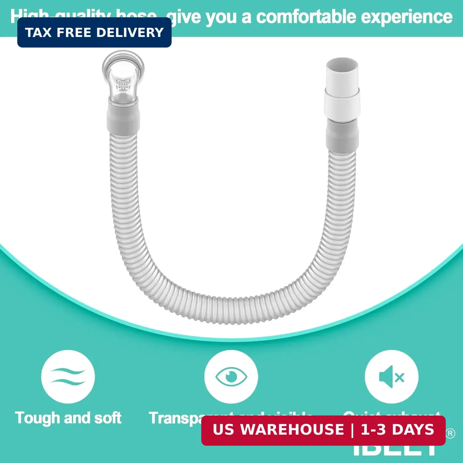 Short Tube Assembly For Swift FX w/ Swivel Elbow Hose Supplies Compatible CPAP