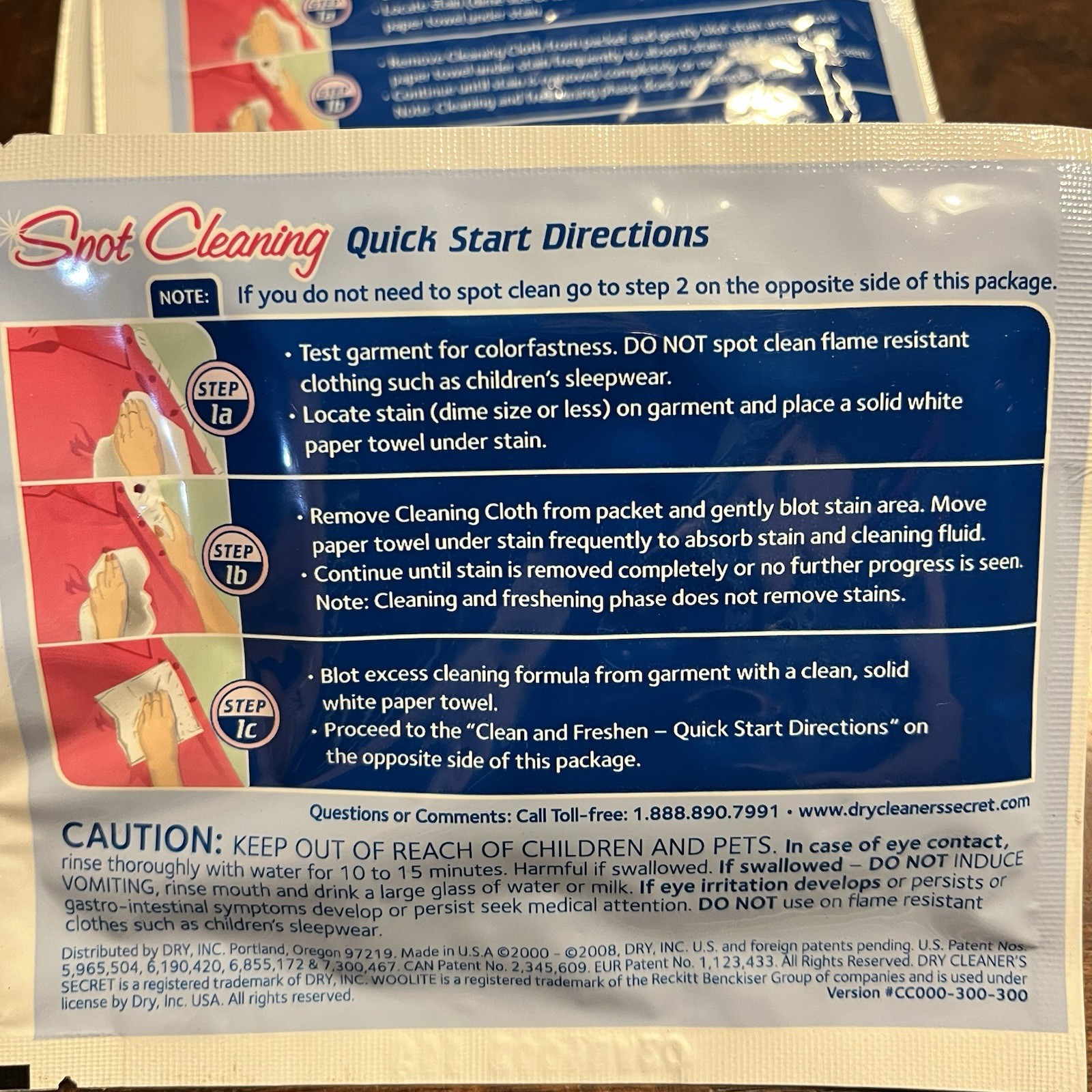 Woolite Dry Cleaner’s Secret Dry Clean At Home Cloths 4 Sheets Total