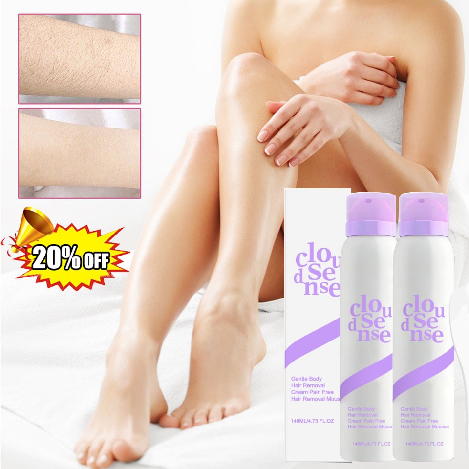 NEW Cloud Sense Gentle Hair Removal Mousse Spray, Aloe & Hyaluronic Acid