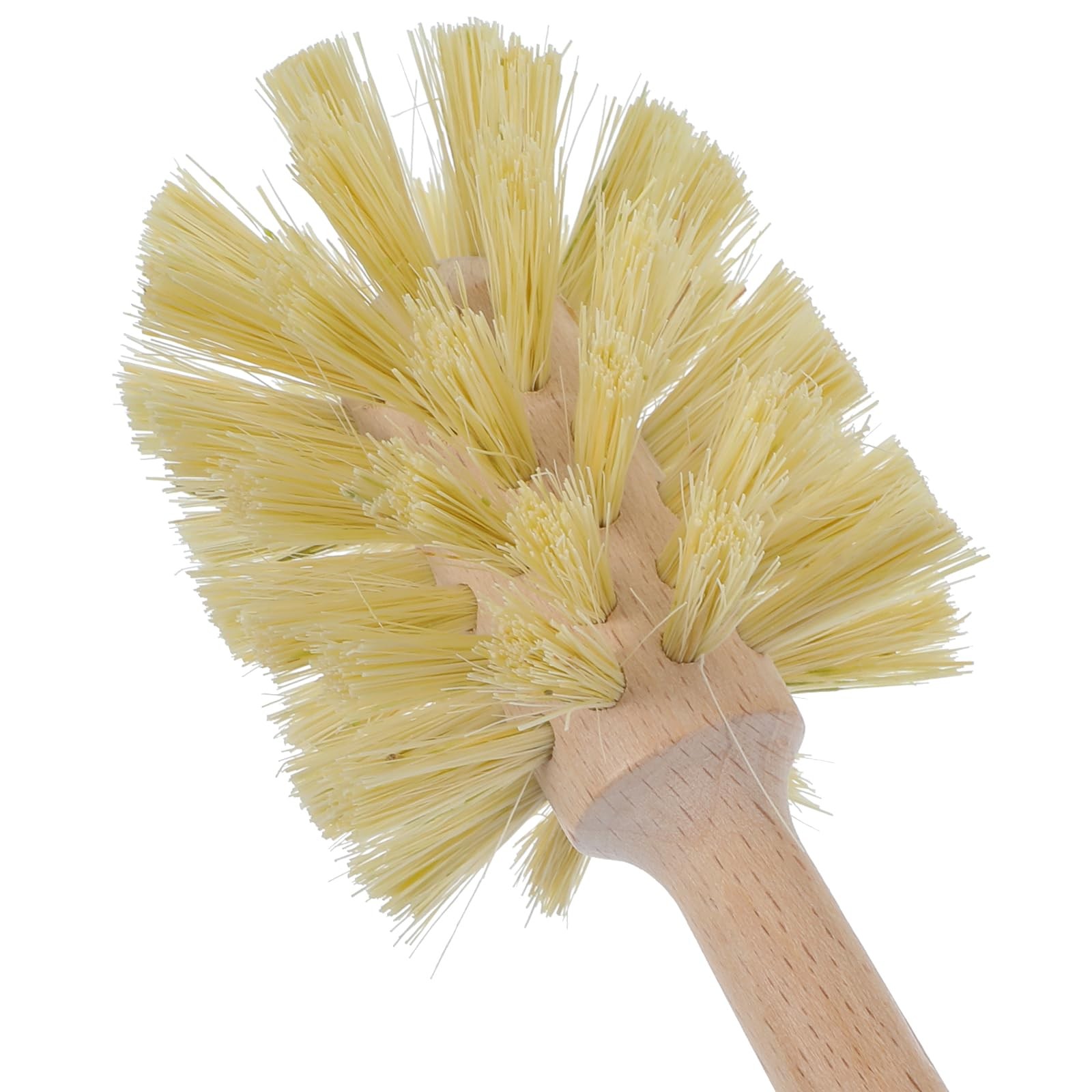 New 6 Pcs Bottle Brush Natural Wood Dish Brush Scrub with Long Beechwood Handle