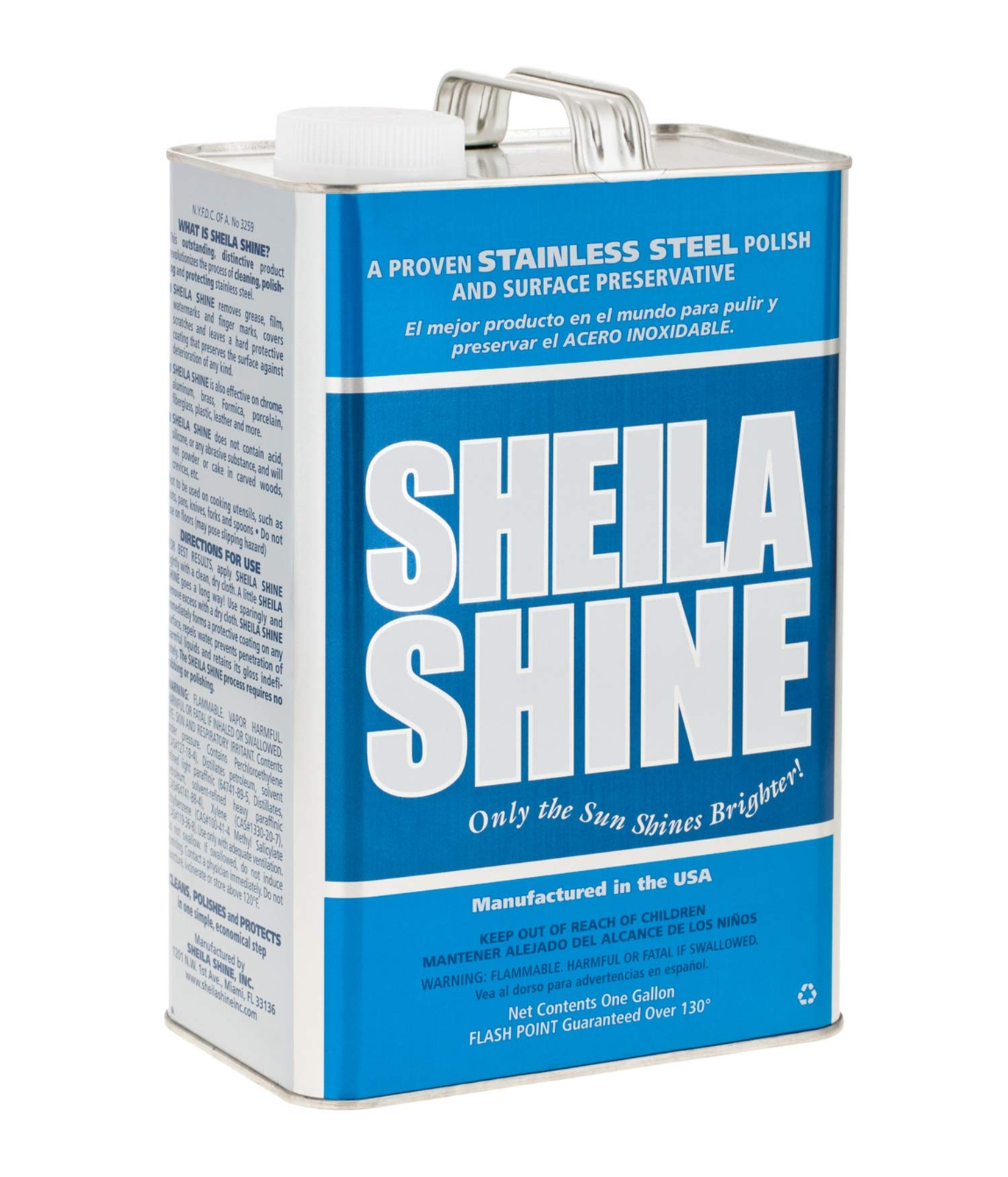 Sheila Shine 128 Fl Oz Cleaner 1 Gallon Metal Can Repels Water and Streaks