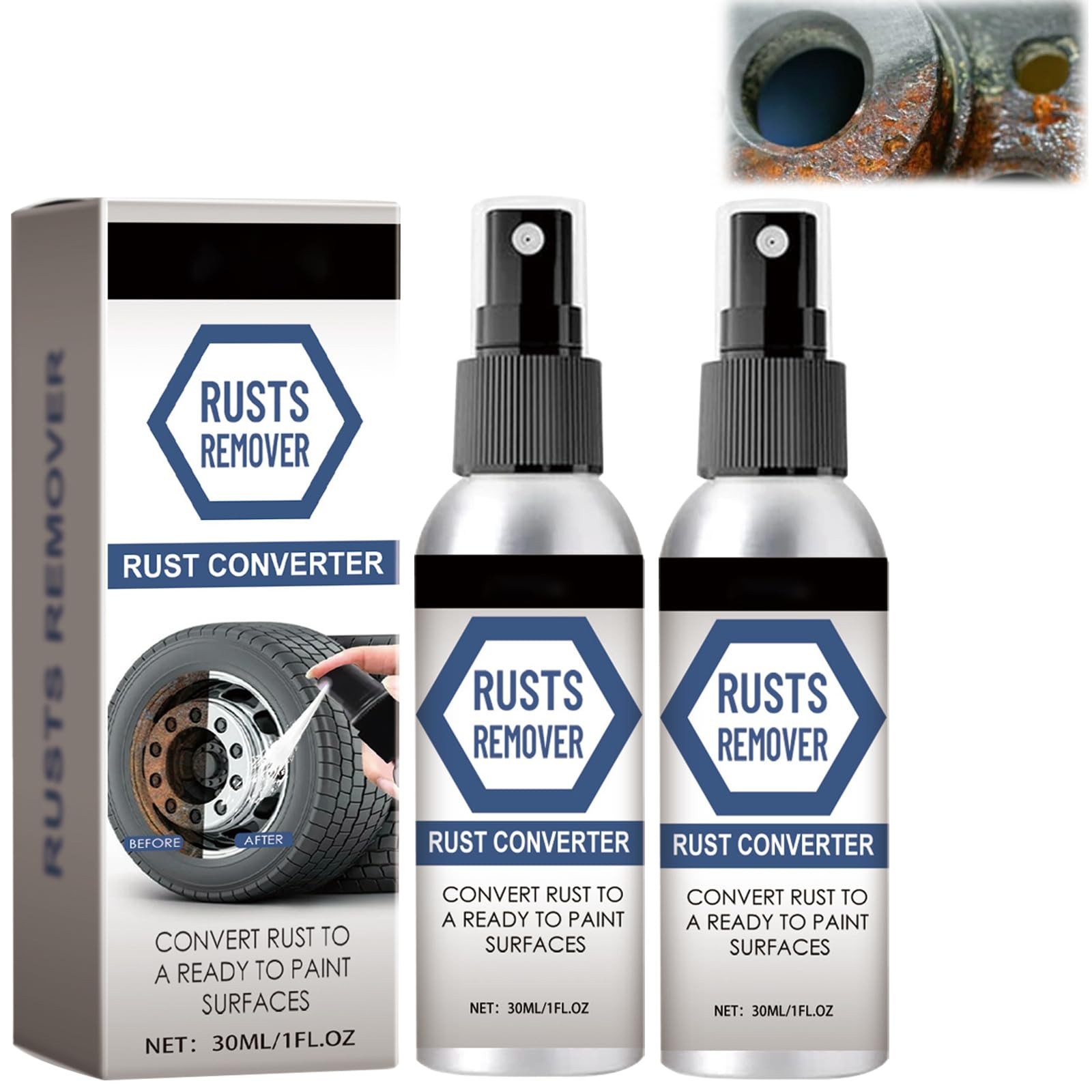 Set of 2 Nexa 2.0 Rust Remover Spray 2025 Upgrade Metal Anti Rust Protection