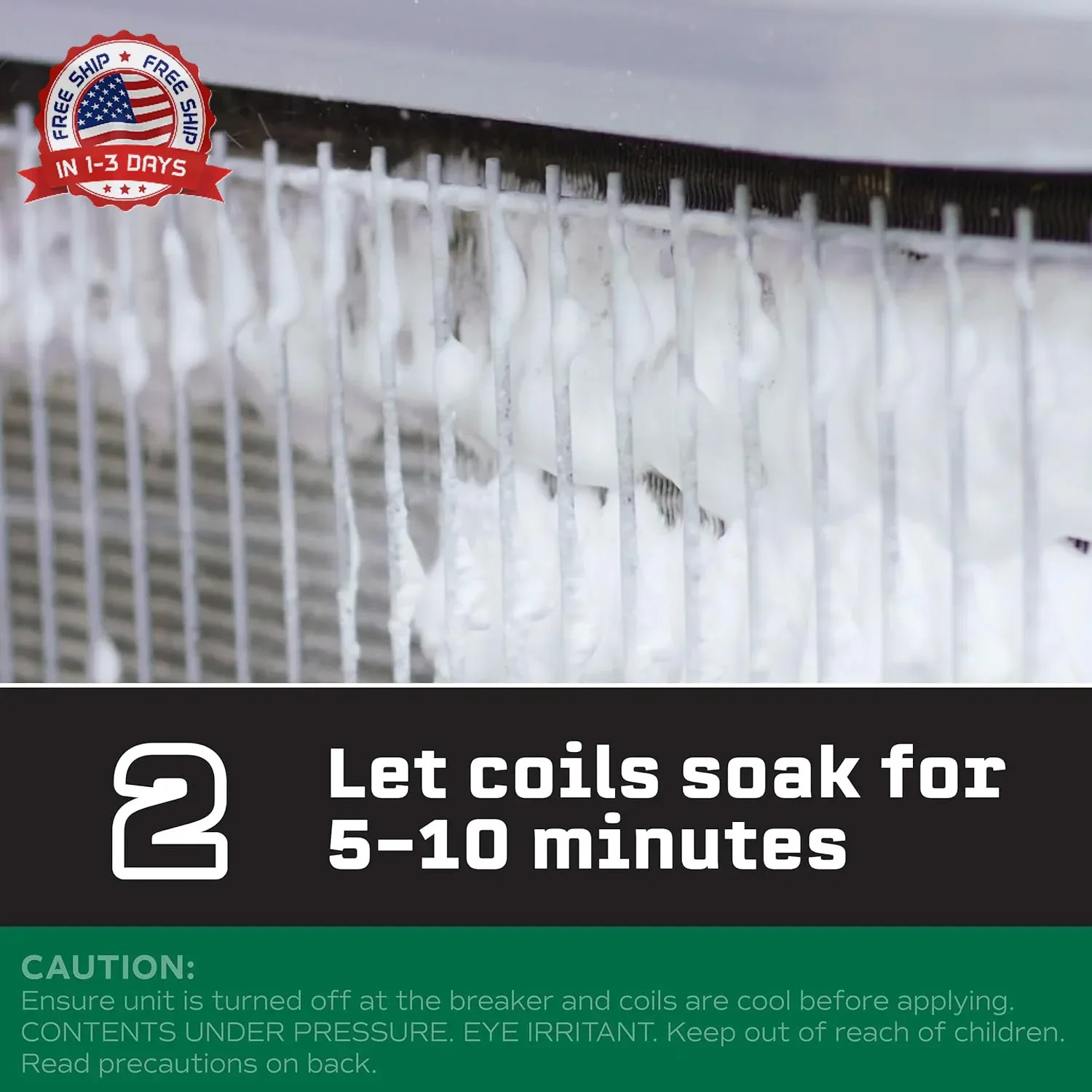 Heavy-Duty Foaming Coil Cleaner for HVAC Condenser Evaporator Systems 16oz for A