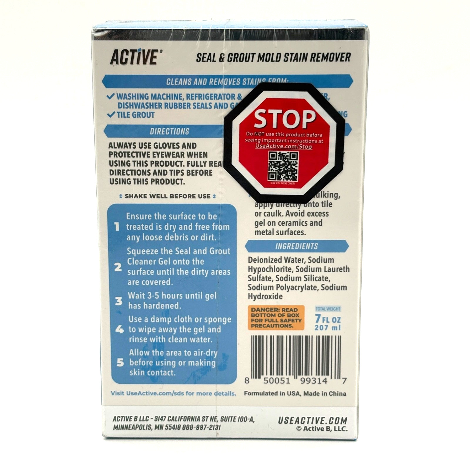 Active Seal & Grout Mold Stain Remover 7 fl oz (Lot of 4)
