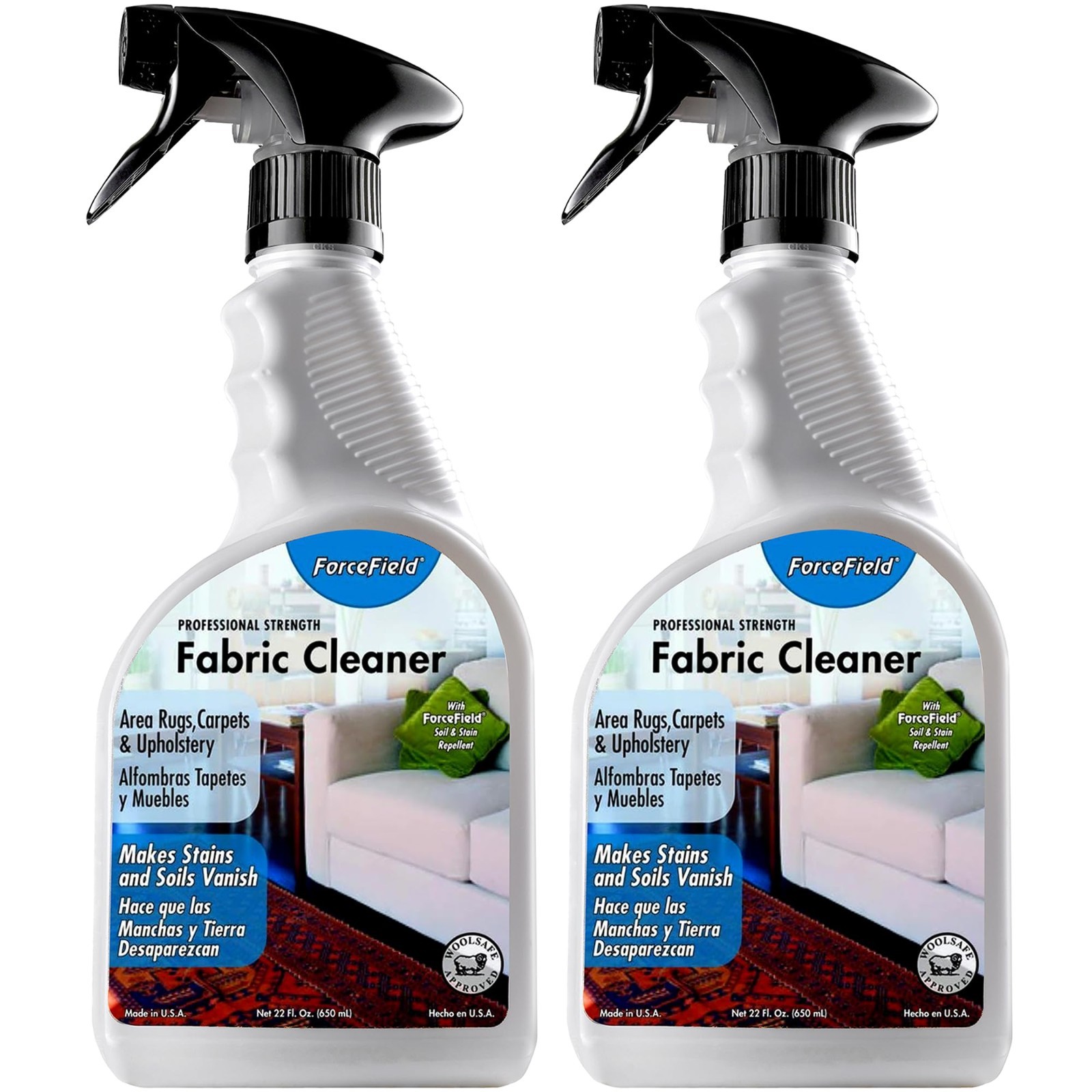 Fabric Cleaner Spray – Deep Clean & Protect – 22oz (2 Pack) – Stain Remover