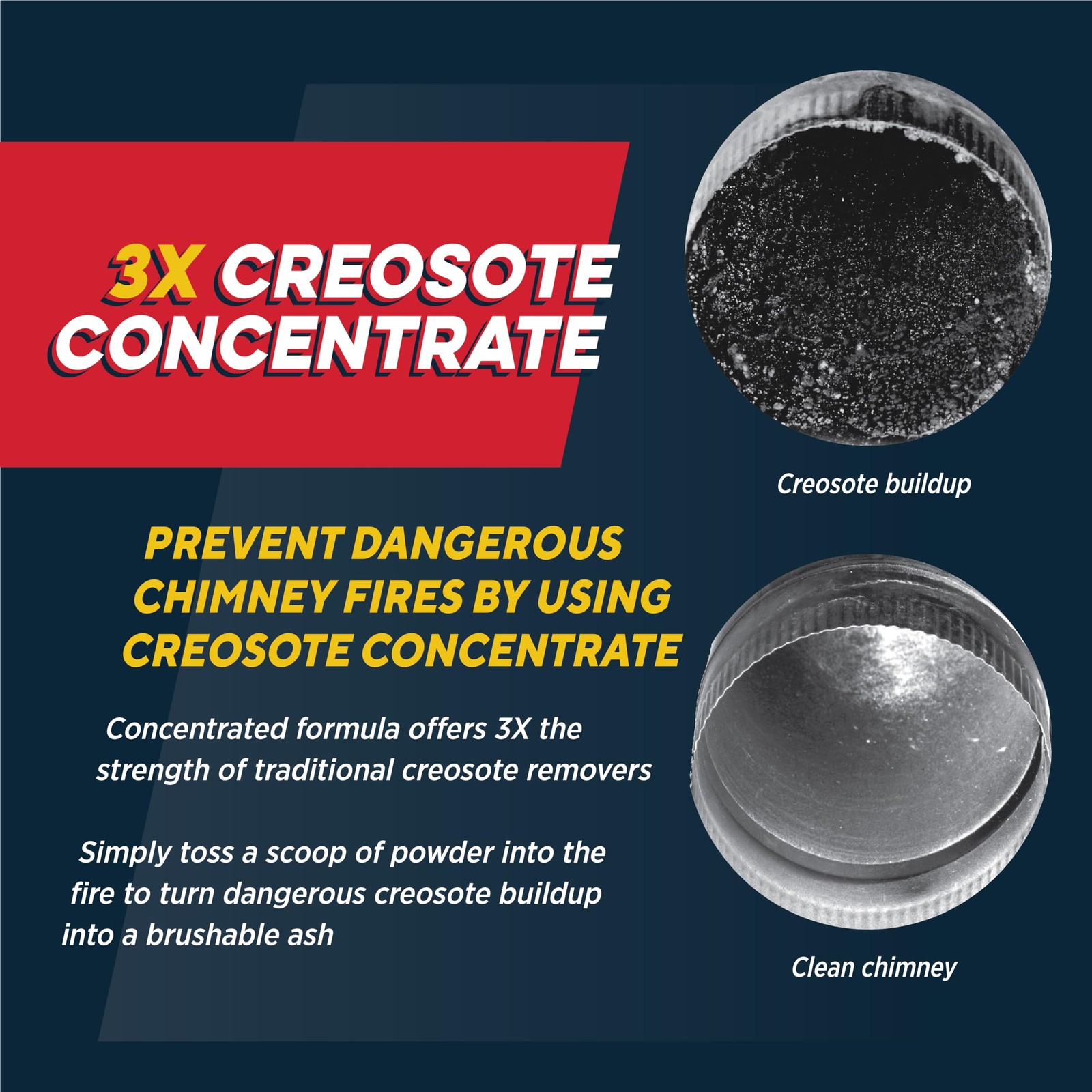 Rutland Creosote Concentrate – Triple Power 2 lb – USA-Made Fireplace Cleaner…
