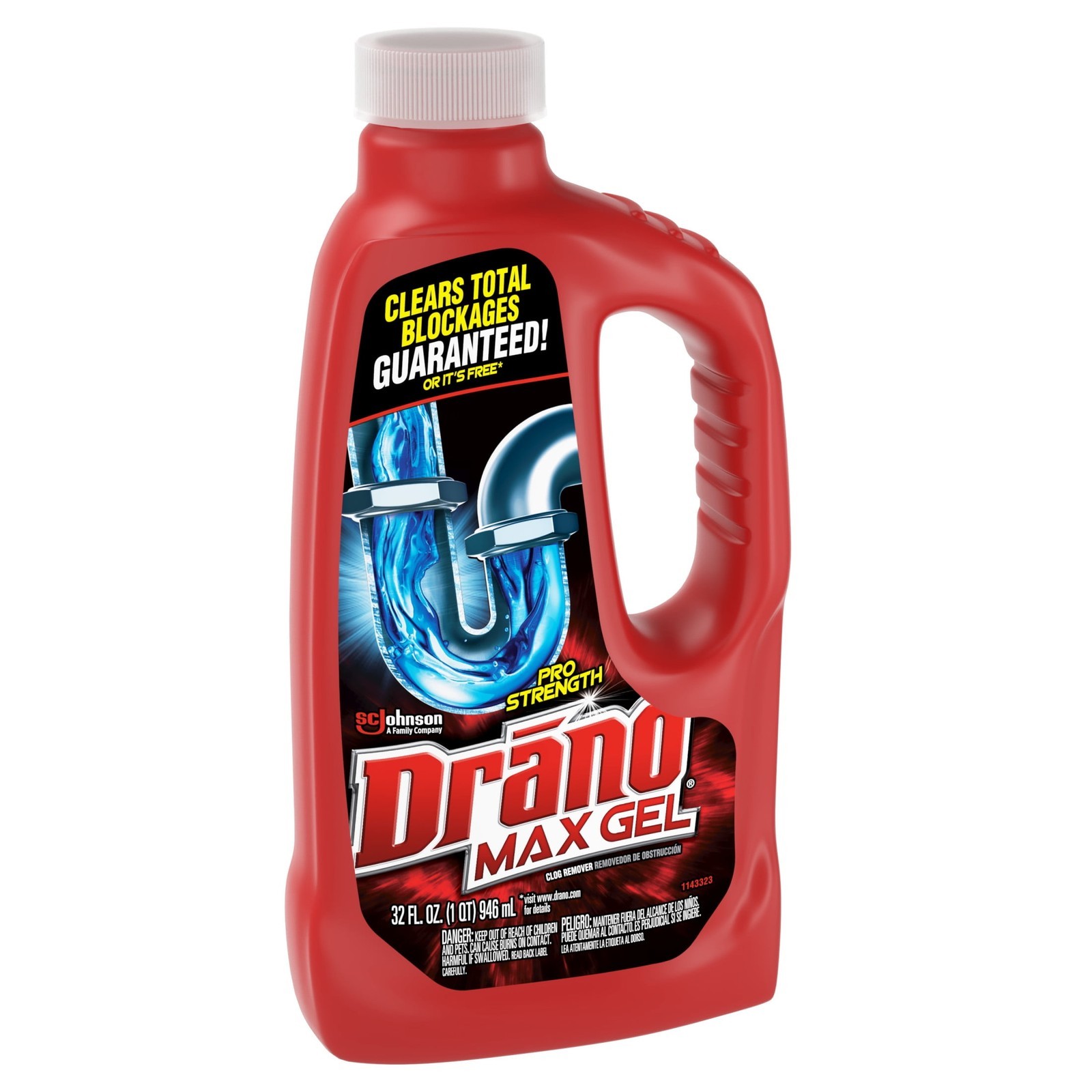 Max Gel Drain Clog Remover Strength Formula Drain Cleaner 32 oz 1 Count
