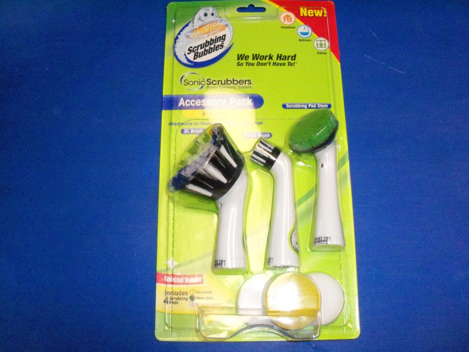 Scrubbing Bubbles Sonic Scrubbers Power Cleaning Tool All Purpose Accessory Pack