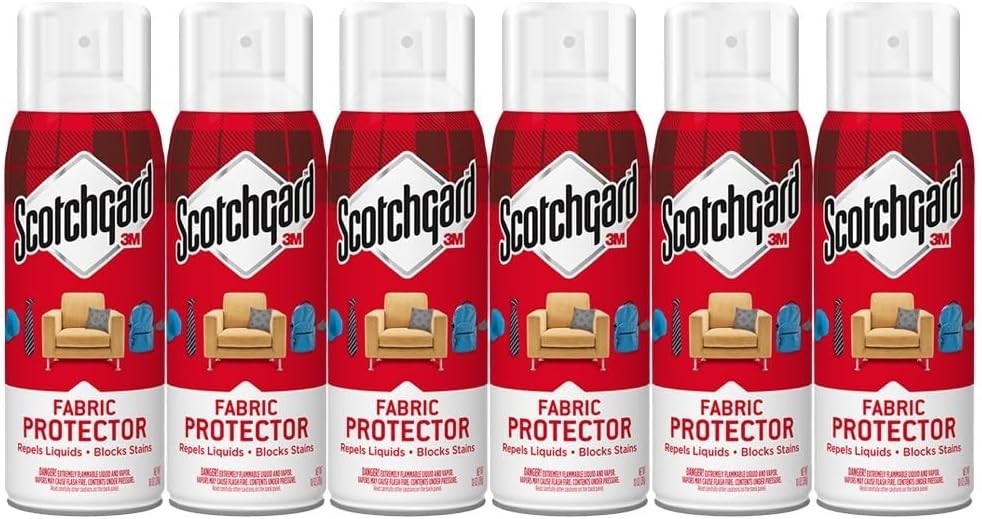 3M Scotchgard Fabric Water Shield Dries Clear & Oderless 10 oz (6 Pack)