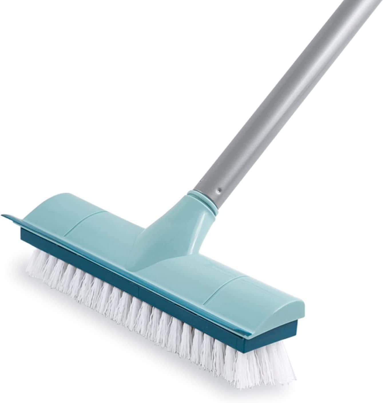 Floor Scrub Deck Brush Push Broom Stiff Bristle 37″-51″ Handle