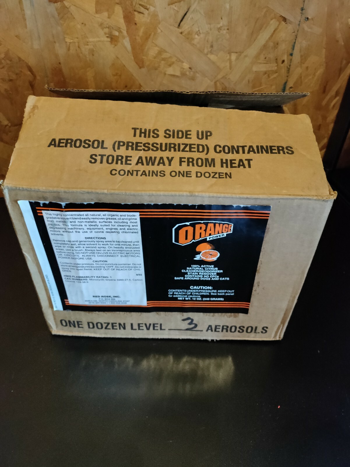 Orange Power Natural Citrus Cleaner/ Deodorizer / Stain Remover 11 Aerosal Cans