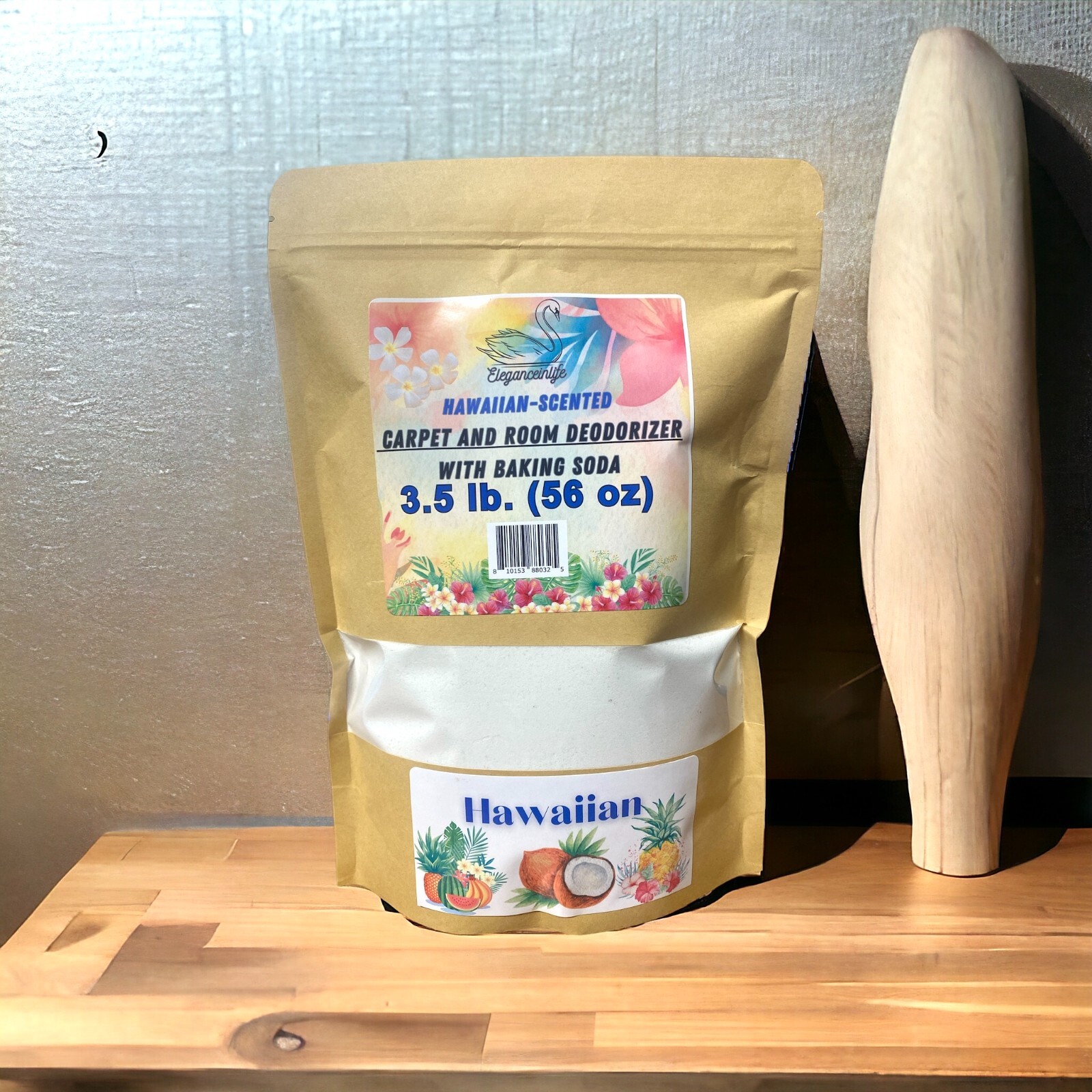 Eleganceinlife Hawaiian-Scented Carpet and Room Deodorizer Baking Soda, 3.5 LB.