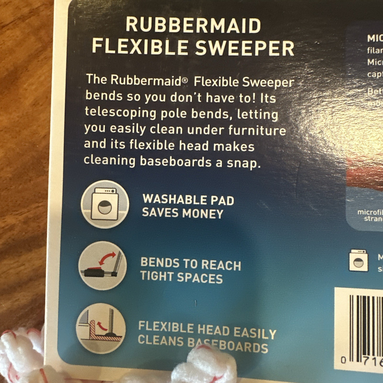 Rubbermaid Reveal Microfiber Dusting Pad 16.5″ 1M20 NEW for flexible sweeper