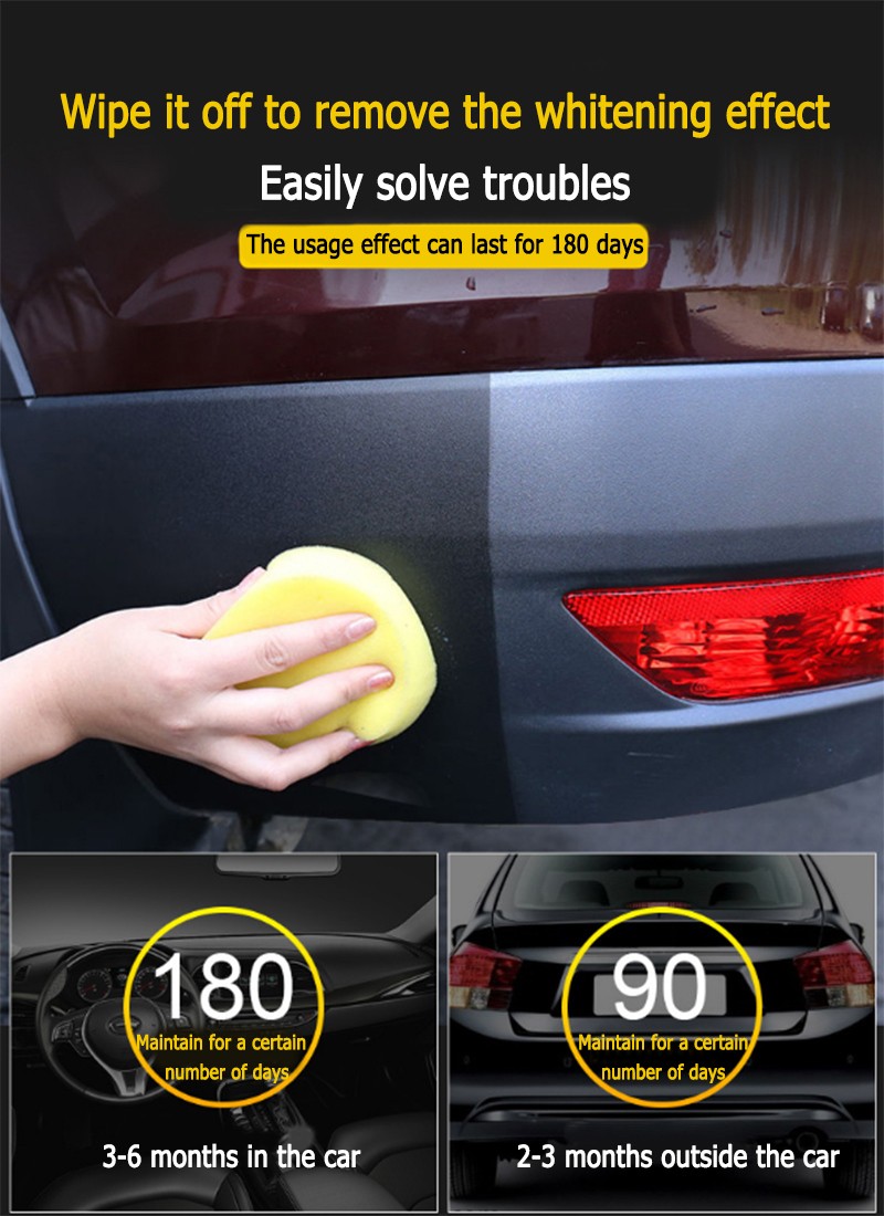 Car Plastic Restorer Spray 120ml Rubber & Trim Renewing Agent Black Restorer