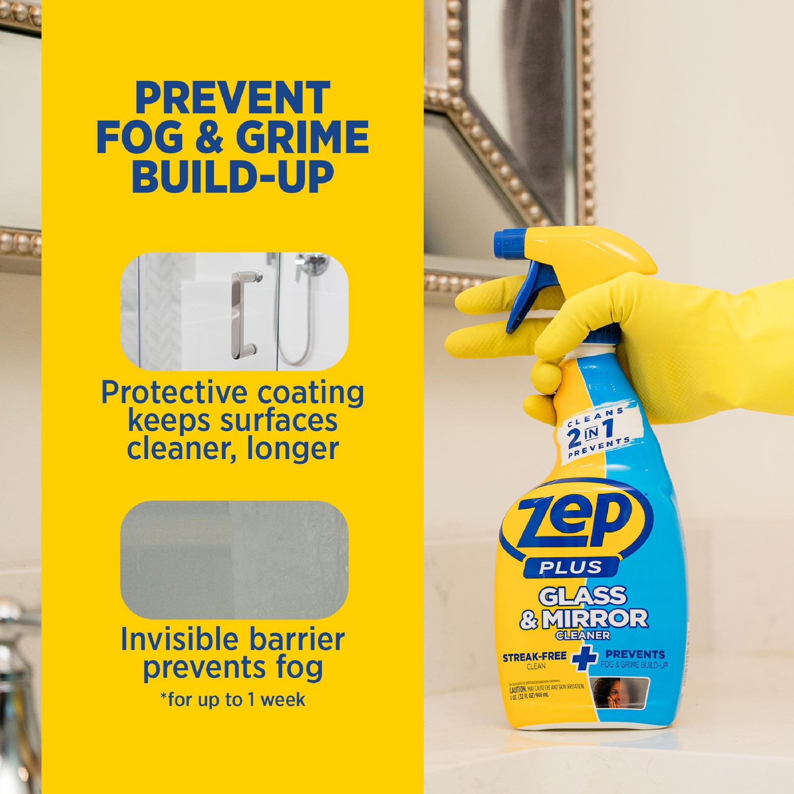 Zep Plus Glass & Mirror Cleaner – 32 oz. (Case of 12) – R53812 – Keep Your
