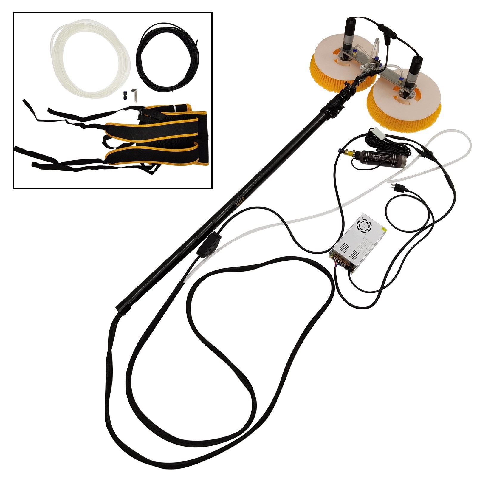 110V Double Head Solar Photovoltaic Panel Electric Washing Scrubbing Tool Kit