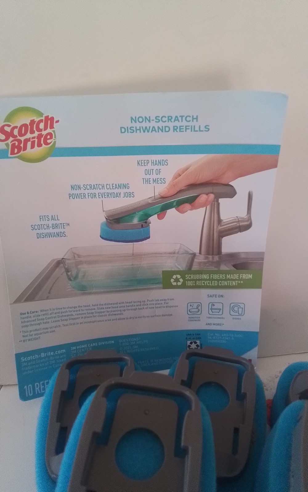 Scotch-Brite Non-Scratch Dishwand Refill: 10-pack (Blue)