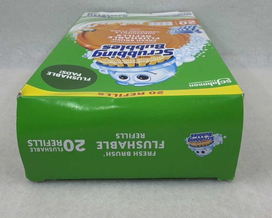 Scrubbing Bubbles Fresh Brush Toilet Cleaning System Citrus 20 Flushable Refill.