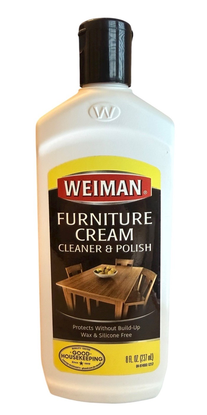 (1) Weiman Furniture Cream Cleaner and Polish 8 fl. oz. Wax and Silicone Free