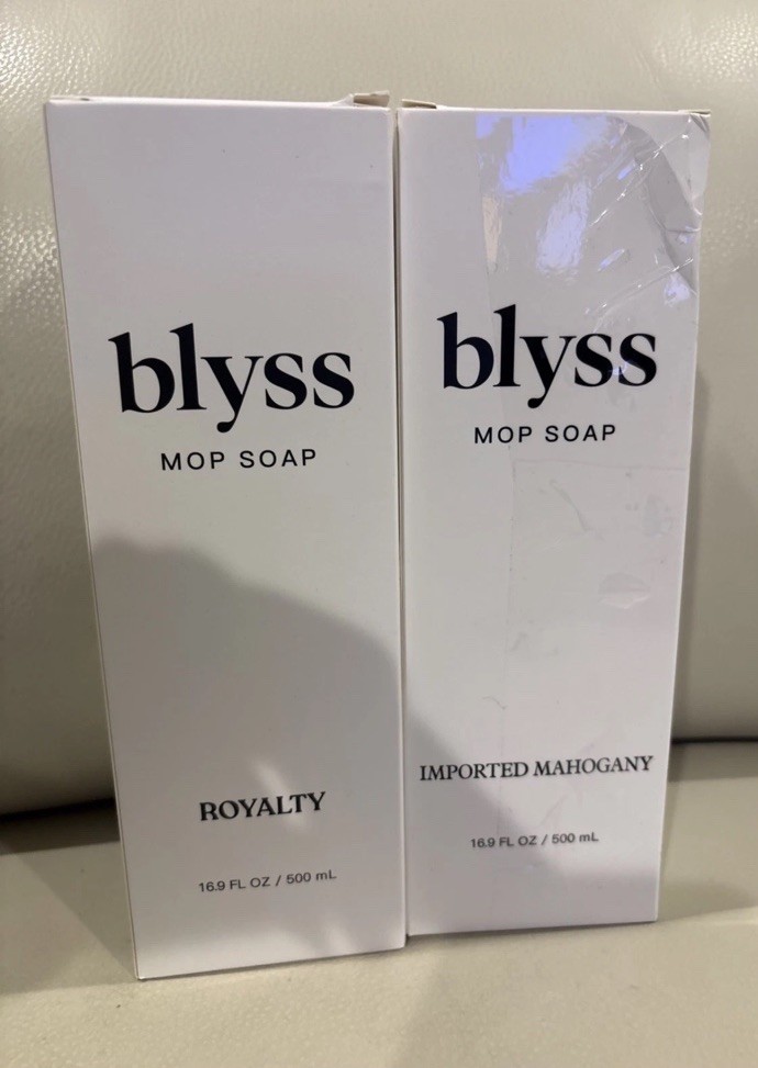 2 Pk ~ Blyss ~ Mop Soap ~ Imported Mahogany & Royalty ~ 16.9 Fl Oz