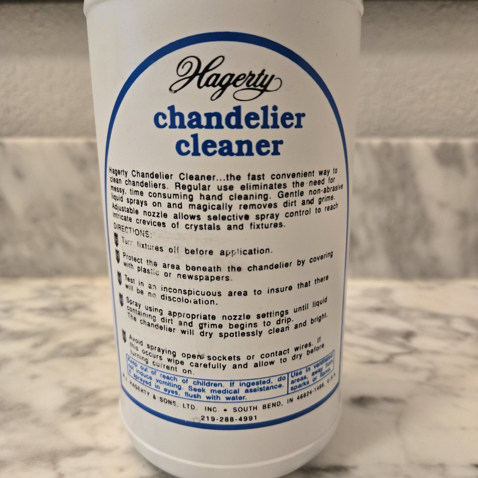 Hagerty Chandelier Cleaner Refill No Wiping Crystal & Glass 32 oz NO Sprayer