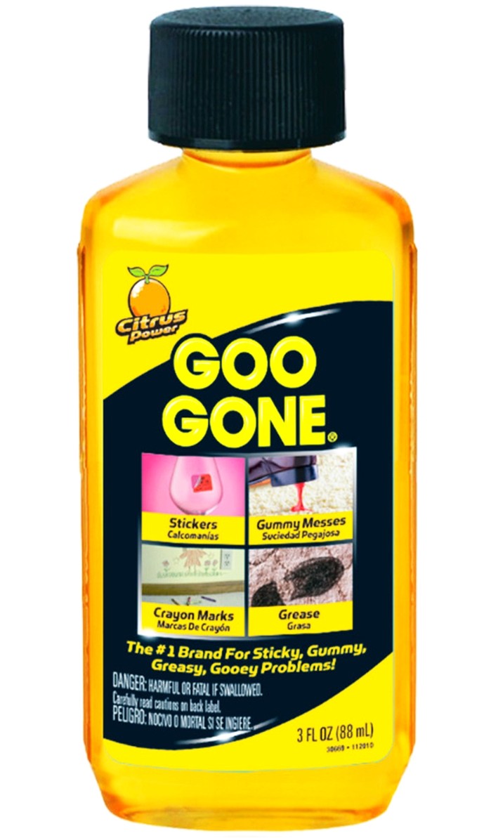 GOO GONE Adhesive Sticky REMOVER Removes labels Sticker tape Solvent 3 oz Bottle