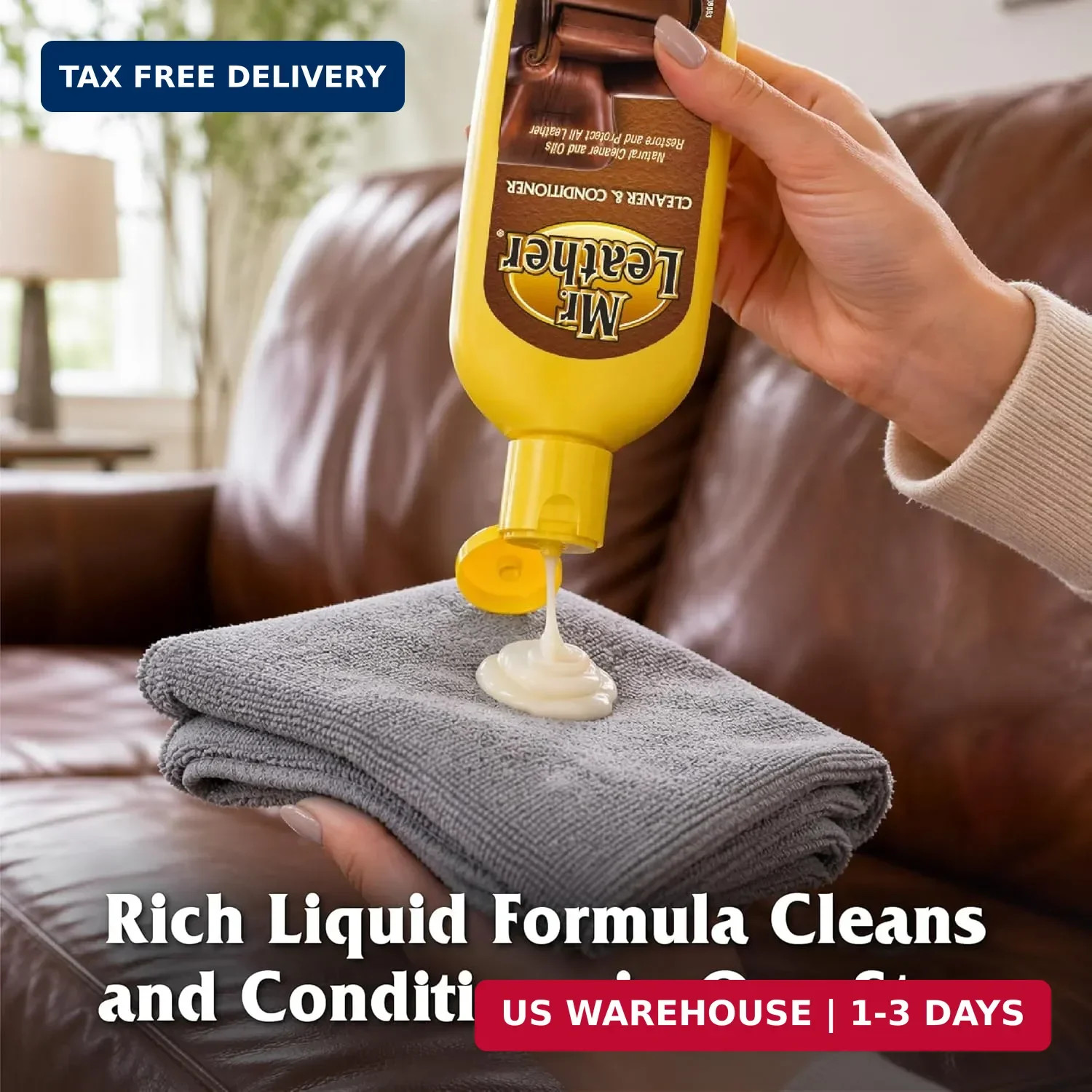 MR. LEATHER Cleaner and Conditioner (8 oz) – Restores & Protects All Leather wit