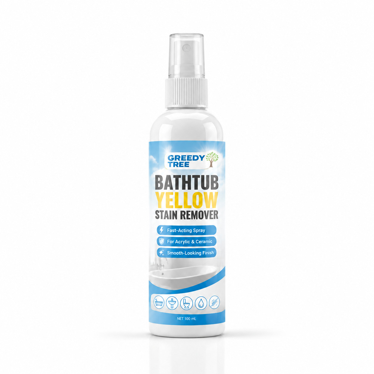 Toilet And Sink Yellow Stain Cleaner Spray For Bathroom Touch Ups