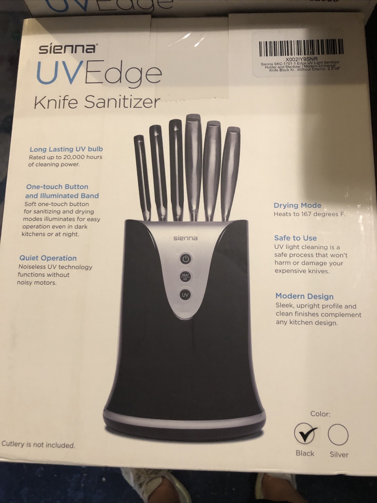NEW SIENNA UV EDGE Knife Sanitizer Knife cleaner