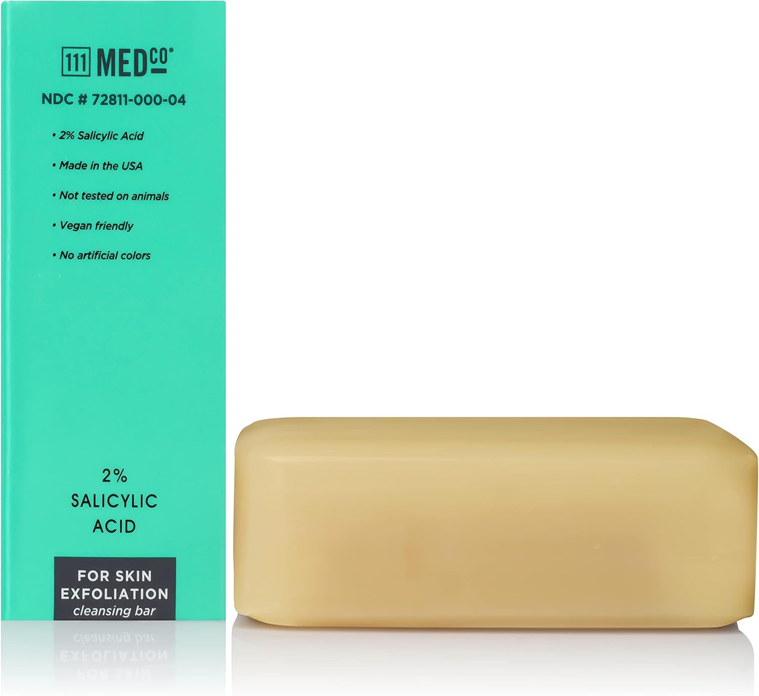 2% Salicylic Acid Exfoliating Acne Cleansing Bar, Medicated Face & Body Soap for