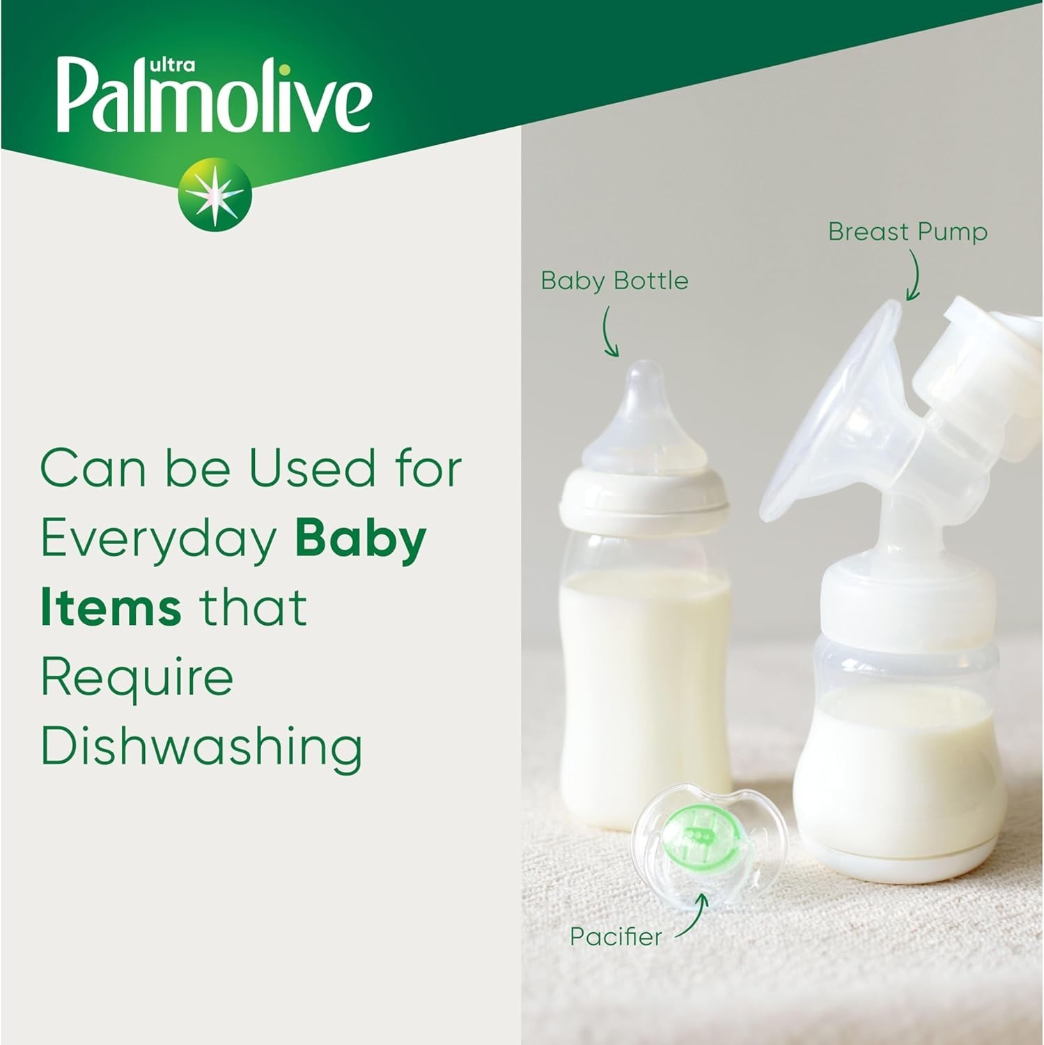 Concentrated Eco-Friendly Dish Soap – 32.5 Fl Oz Pure + Clear Unscented Formula