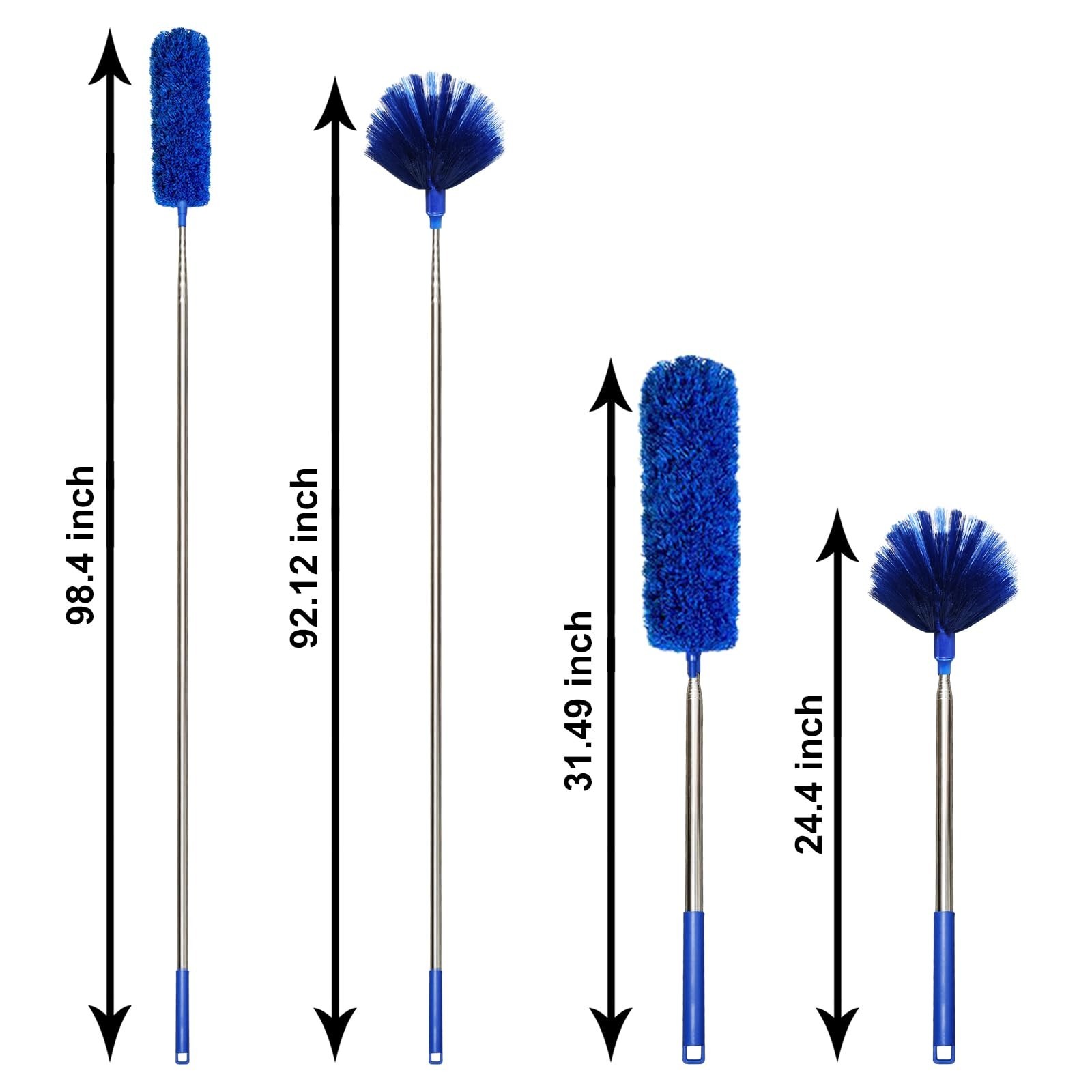 Microfiber Ceiling Fan Duster-Cobweb Cleaner Brush Kit TelescopicPole Extension
