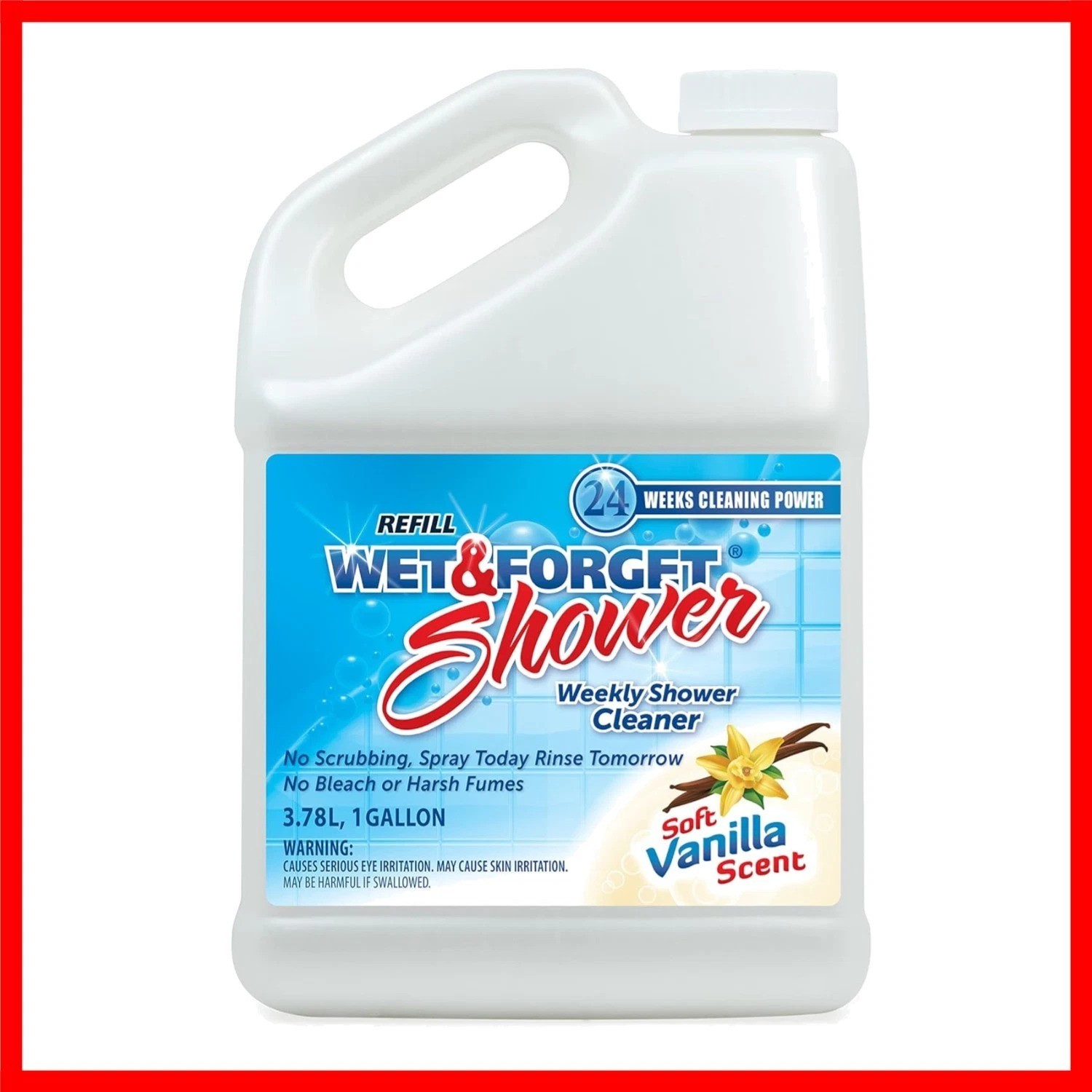 Effortless Shower & Tub Cleaner with Vanilla Scent – Bleach-Free, Weekly No-S…