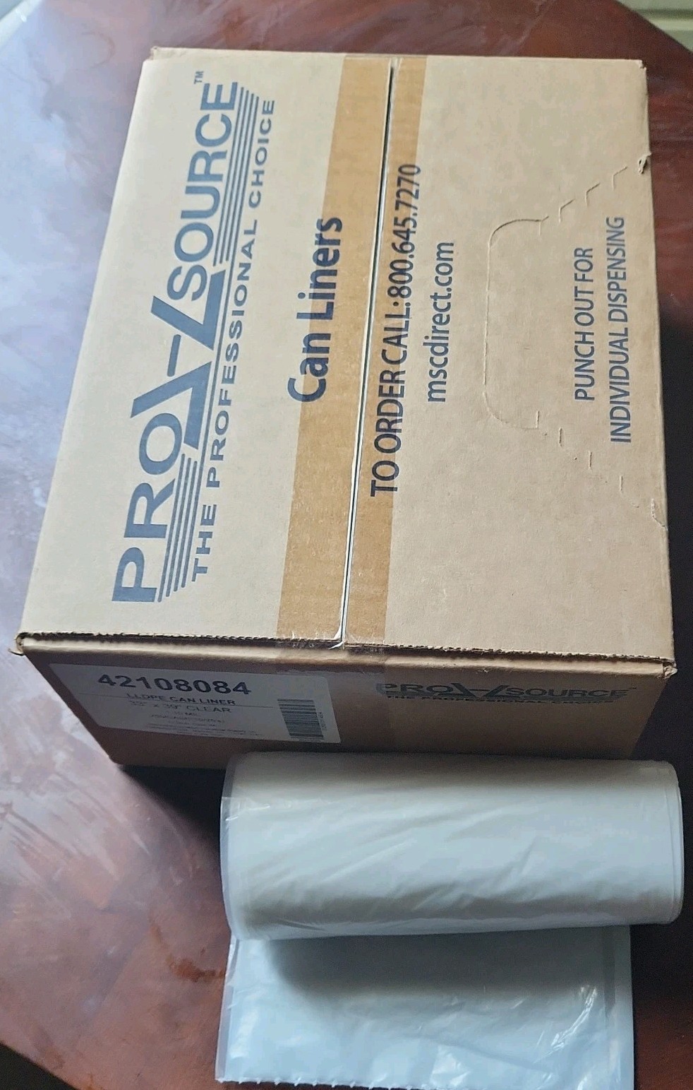 Pro Source 33″ x 39″ 1.1 mil 33 gal Can Liners – Clear (250/Case 10/25’s)