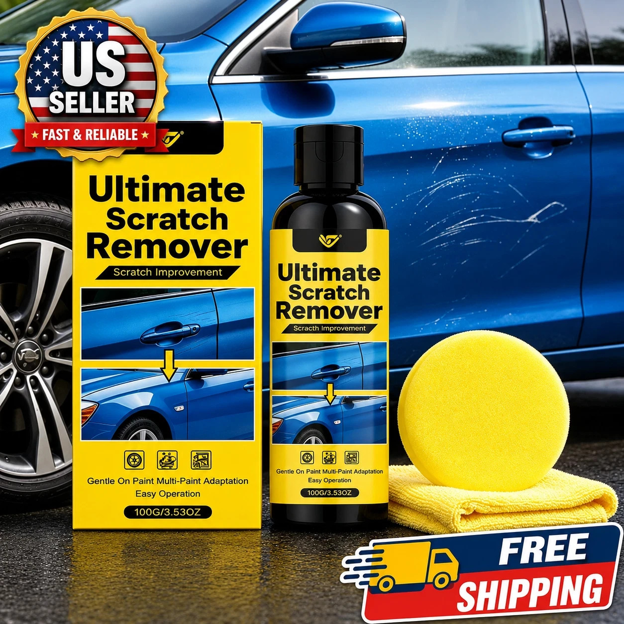 NanoPolix Scratch Remover – Eliminate All Car Scratches In 60 Seconds, Nano Poli