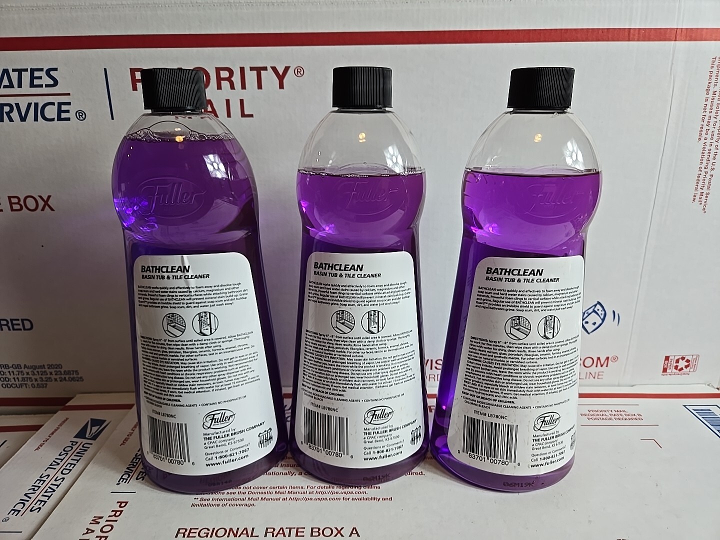 Lot Of 3-Fuller Brush BathClean Dissolves Soap Scum Hard Water Stains 22oz Each*