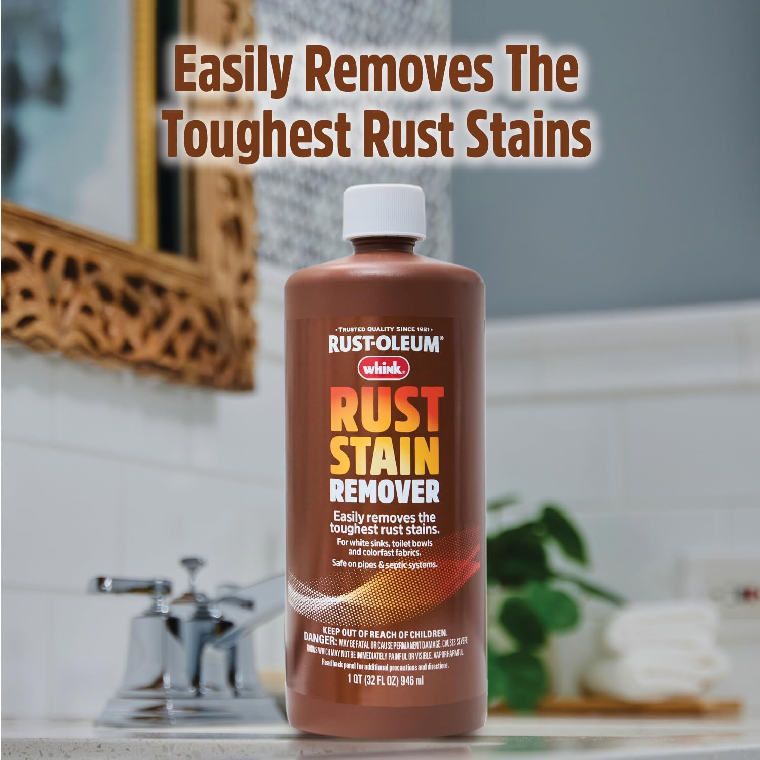 Whink Rust Stain Remover | Heavy-Duty Iron Stain Remover for White Toilets & Sin