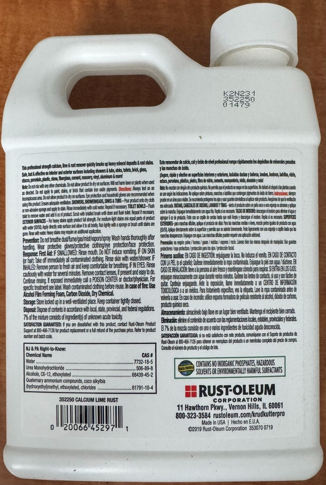 Pack of 6 Krud Kutter Pro 352250 Calcium, Lime & Rust Remover 28oz Each