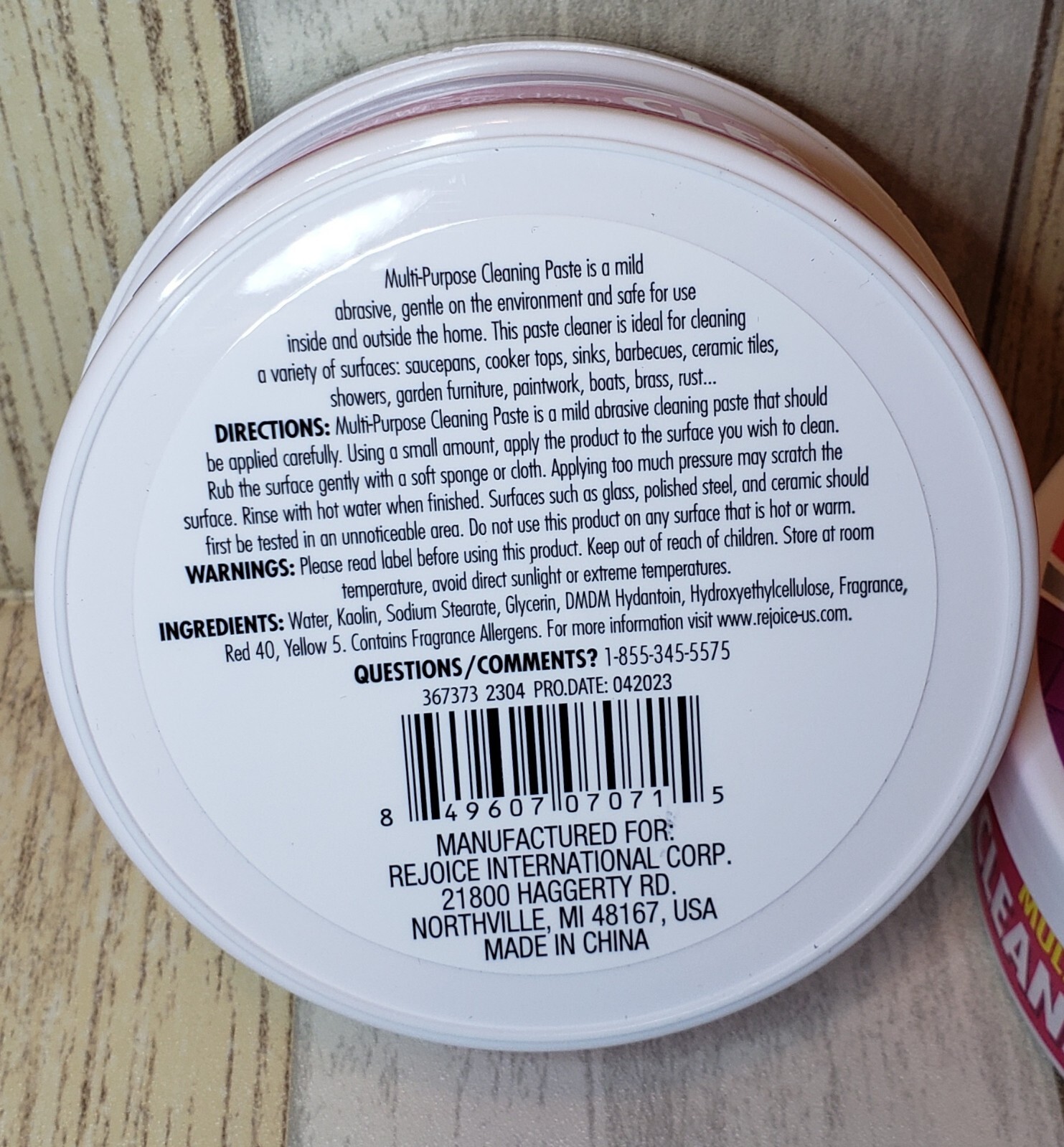 Lot Of 2* Generic “Multi-Purpose Cleaning Paste”*7 oz. Each* Free Shipping