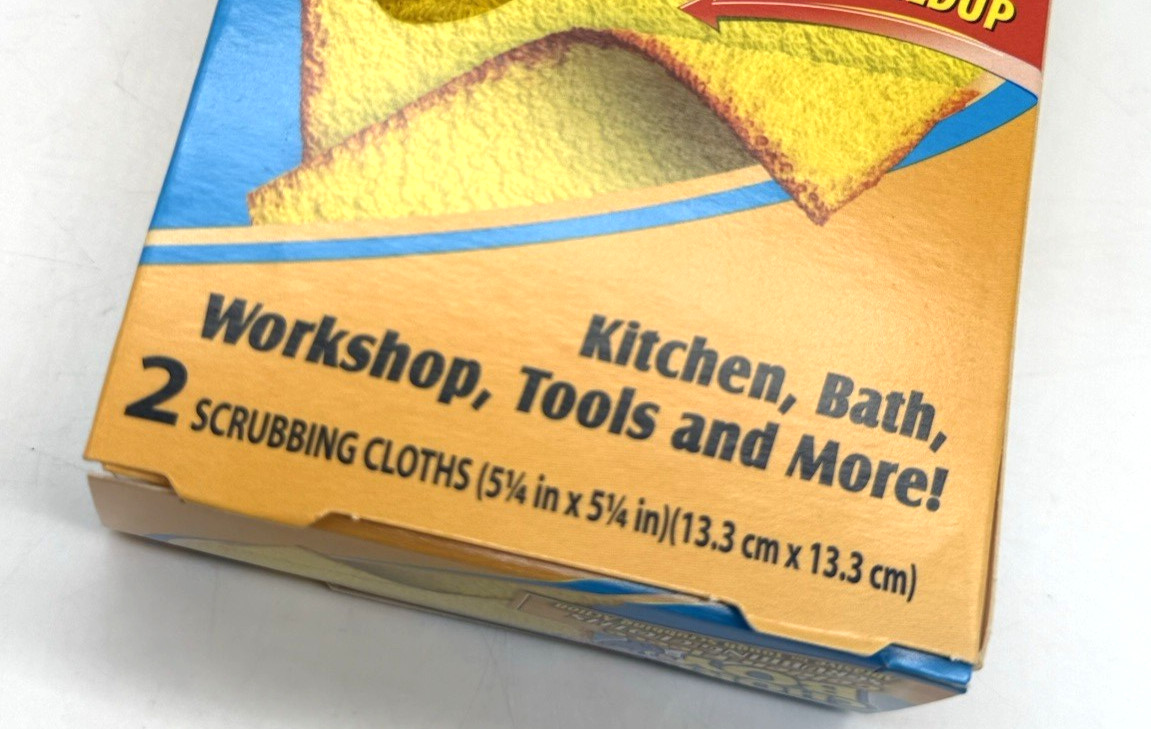 Lot Of (2) CHORE BOY Golden Fleece Scouring Cloths Pads Scrubbing