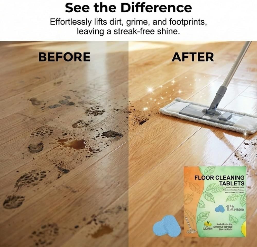 Floor Cleaning Solution Tablet, 2026 Upgrade Floor Cleaner Tablets for Mopping M