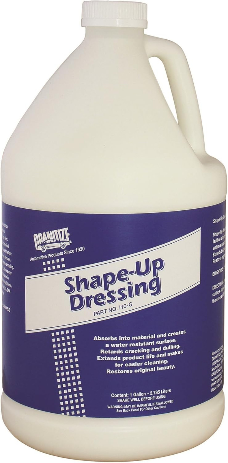 I-10 Auto Shape up Rubber-Plastic-Vinyl Dressing – 1 Gallon